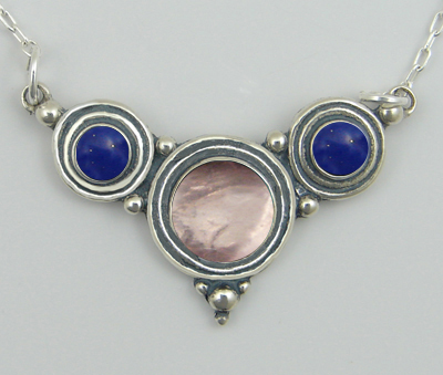 Sterling Silver Gemstone Necklace With Rose Quartz